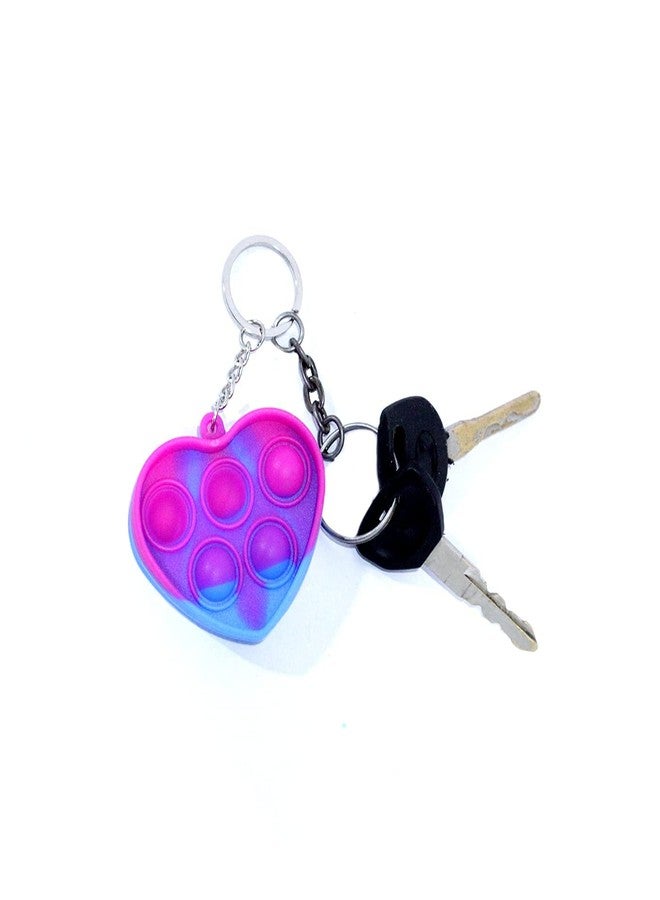 AASA Push Pop Bubbles Sensory Toy Key Chain Stress Reliever Silicone Relax Toys Keychain for Boys and Girls (Set of 2Pcs, Multicolor) - Image 4